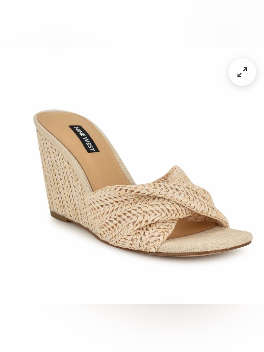 NIB Nine West Nikhil Twist Wedge Sandals Size 8